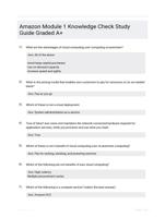 Amazon Module 1 Knowledge Check Study Guide Graded A+