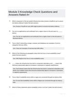 Module 3 Knowledge Check Questions and Answers Rated A+