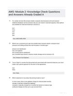 AWS- Module 2- Knowledge Check Questions and Answers Already Graded A