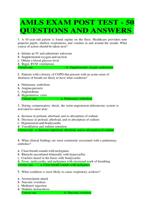 AMLS EXAM POST TEST - 50 QUESTIONS AND ANSWERS