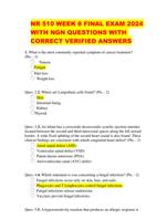 NR 510 WEEK 8 FINAL EXAM 2024 WITH NGN QUESTIONS WITH CORRECT VERIFIED ANSWERS