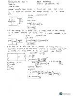 Fluid Mechanics problem set with solution