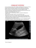 CHOLECYSTITIS EXPERT VERIFIED QUESTIONS AND ANSWERS 100% PASS