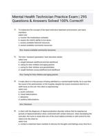 Health Technician Practice Exam - 294 Questions & Answers (Rated A+) Latest Version 2024