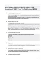 PCIP Exam Questions and Answers (184 Questions)  100% Pass Verified (Latest) 2024