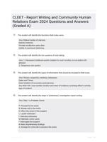 CLEET - Report Writing and Community Human Relations Exam 2024 Questions and Answers (Graded A)