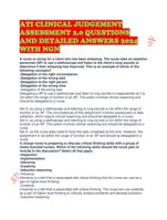 ATI CLINICAL JUDGEMENT ASSESSMENT 2.0 QUESTIONS AND DETAILED ANSWERS 2024 WITH NGN