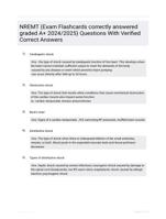 NREMT (Exam Flashcards correctly answered graded A+ 2024/2025) Questions With Verified Correct Answers