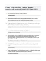 ATI RN Pharmacology A Relias A Exam - Questions & Answers (Rated 98%) Best 2024