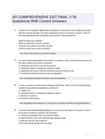 ATI COMPREHENSIVE EXIT FINAL QUESTIONS AND ANSWERS 2025