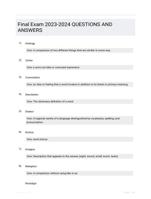 Final Exam 2023-2024 QUESTIONS AND ANSWERS