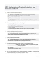 KBN- Jurisprudence Practice Questions and Answers Graded A