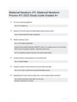 Maternal Newborn ATI, Maternal Newborn Proctor ATI 2023 Study Guide Graded A+