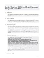 Gender Theorists- OCR A level English language Study Guide Graded A+