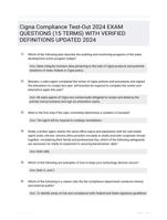 Cigna Compliance Test-Out 2024 EXAM QUESTIONS (15 TERMS) WITH VERIFIED DEFINITIONS UPDATED 2024