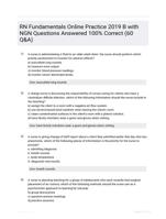 RN Fundamentals Online Practice 2019 B with NGN Questions Answered 100% Correct (60 Q&A)