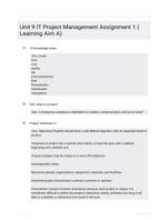 Unit 9 IT Project Management Assignment 1 ( Learning Aim A)