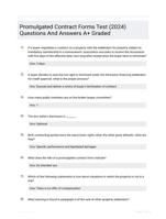 Promulgated Contract Forms Test (2024) Questions And Answers A+ Graded