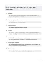 PSYC 230 UIUC EXAM 1 QUESTIONS AND ANSWERS