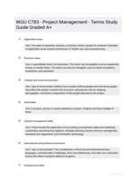 WGU C783 - Project Management - Terms Study Guide Questions and Correct Answers