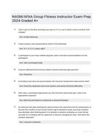 NASM/AFAA Group Fitness Instructor Exam Prep 2024 Graded A+