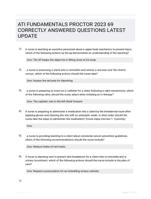 ATI FUNDAMENTALS PROCTOR 2023 69 CORRECTLY ANSWERED QUESTIONS LATEST UPDATE