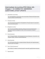 Intermediate Accounting IFRS Edition 4th - Chapter 1 10 CORRECTLY ANSWERED QUESTIONS LATEST UPDATE