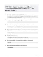 WGU C236 Objective Assessment Exam Questions and Answers 2024 / 2025 | 100% Verified Answers