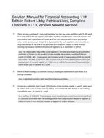 Solution Manual for Financial Accounting 11th Edition Robert Libby, Patricia Libby, Complete Chapters 1 - 13, Verified Newest Version 