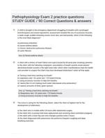 Pathophysiology Exam 2 practice questions STUDY GUIDE / 90 Correct Questions & answers