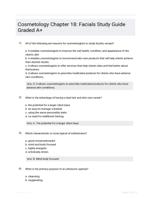 Cosmetology Chapter 18: Facials Study Guide Graded A+