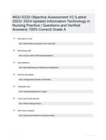 WGU D220 Objective Assessment V2 (Latest 2023/ 2024 Update) Information Technology in Nursing Practice | Questions and Verified Answers| 100% Correct| Grade A