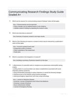 Communicating Research Findings Study Guide Graded A+