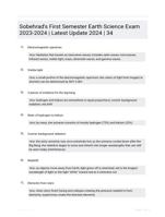 Sobehrad's First Semester Earth Science Exam 2023-2024 | Latest Update 2024 | 34