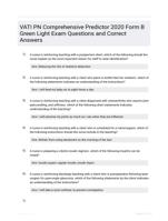 VATI PN Comprehensive Predictor 2020 Form B Green Light Exam Questions and Correct Answers 