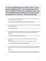 RN ATI COMPREHENSIVE PREDICTOR EXIT EXAM 2023 WITH NGN/570 QUESTIONS WITH ANSWERS