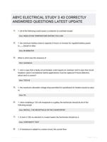 ABYC ELECTRICAL STUDY 3 43 CORRECTLY ANSWERED QUESTIONS LATEST UPDATE