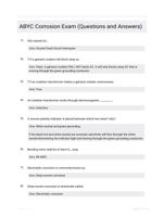 ABYC Corrosion Exam (Questions and Answers)