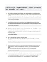 LDR-201S (NCOA) Knowledge Checks Questions and Answers 100% Pass