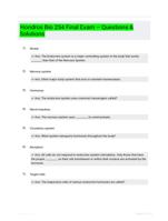 Hondros Bio 254 Final Exam  Questions & Solutions