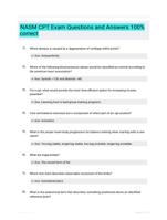 NASM CPT Exam Questions and Answers 100% correct