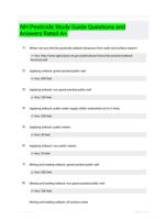 NH Pesticide Study Guide Questions  and Answers Rated A+