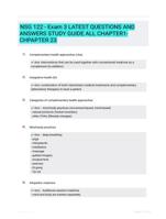 NSG 122 - Exam 3 LATEST  QUESTIONS AND ANSWERS STUDY GUIDE ALL  CHAPTER1-CHPAPTER 23