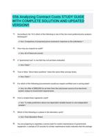 056 Analyzing Contract Costs STUDY GUIDE WITH COMPLETE SOLUTION AND UPDATED VERSION!!