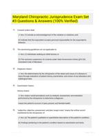 Maryland Chiropractic Jurisprudence Exam Set #3 Questions & Answers (100% Verified) 