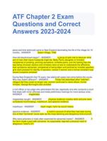 ATF Chapter 2 Exam  Questions and Correct  Answers 2023-2024