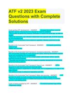 ATF v2 2023 Exam  Questions with Complete  Solutions