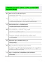 CPR and AED ISSA FINAL EXAM QUESTIONS AND ANSWERS