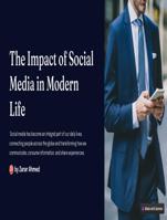 Impact of the Social Media in Modern life