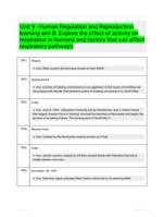 Unit 9 - Human Regulation and Reproduction learning aim B: Explore the effect of activity on respiration in humans and  factors that can affect respiratory pathways